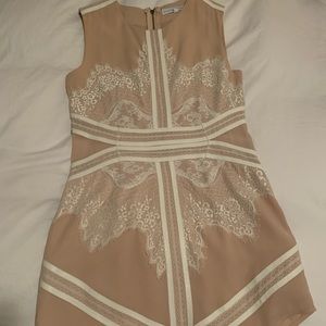 Pink and white lace dress